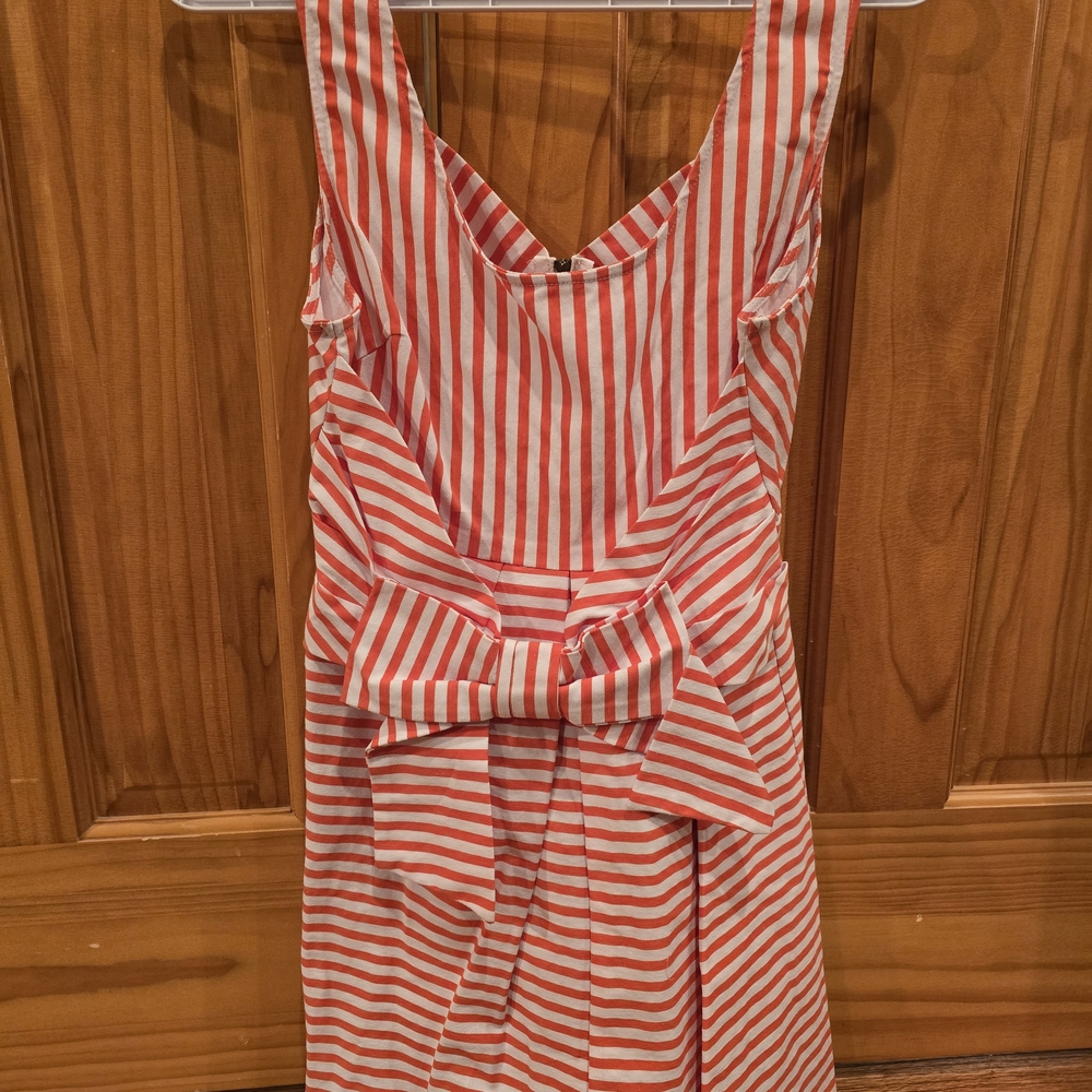 L'ATISTE Red and White Striped Dress